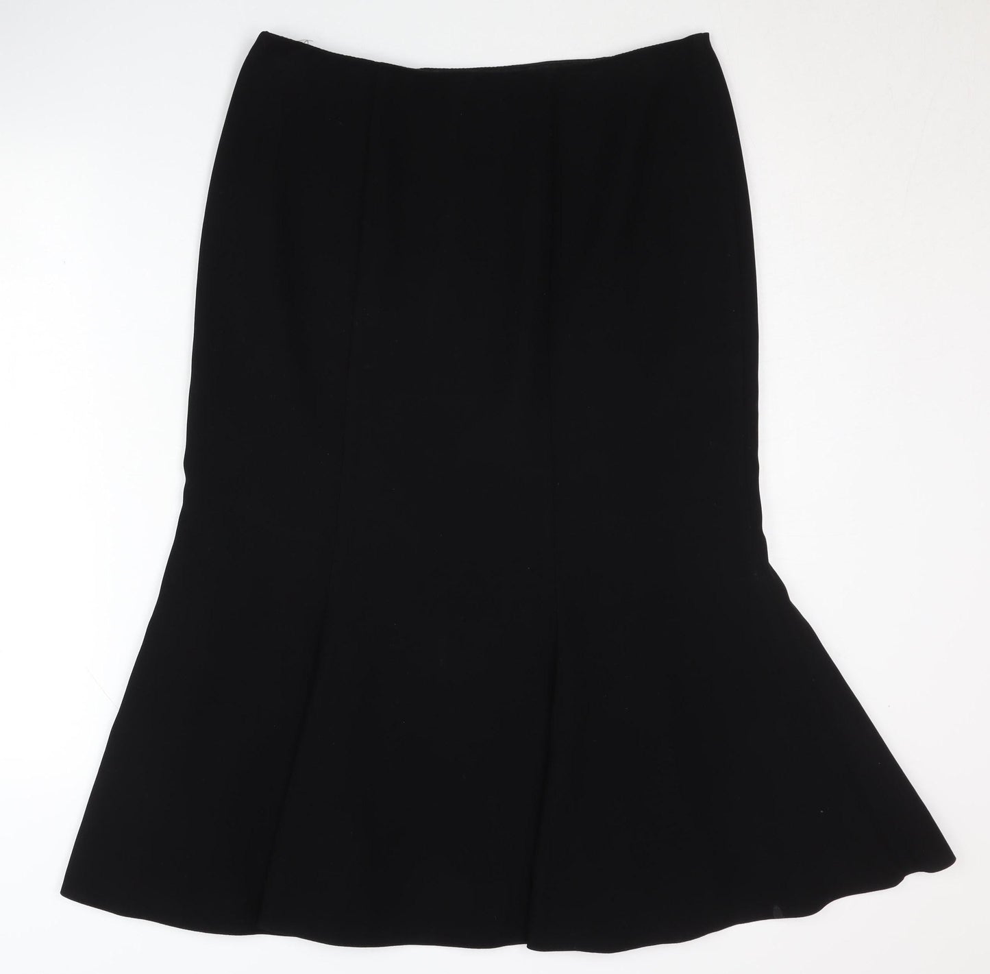 Minuet Women's Black Midi Trumpet Skirt Size 14