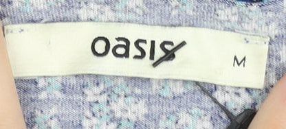 Oasis Women’s Blue Floral Maxi Dress, Strappy Sleeve, M