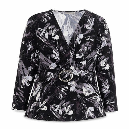 Womens UK Size L CC Black Wrap Blouse