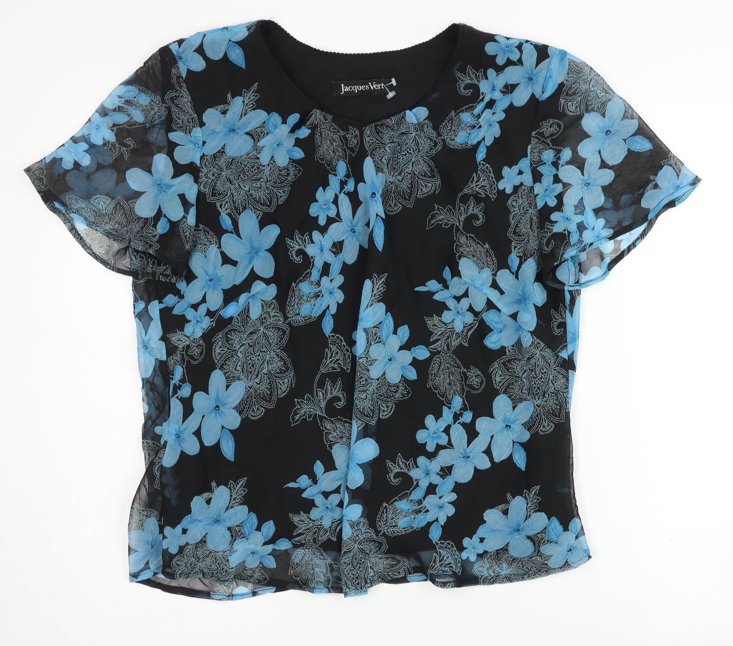 Jacques Vert Women's Black Floral Blouse Size 14