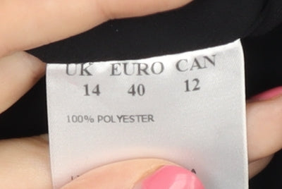 Jacques Vert Women's Black Floral Blouse Size 14