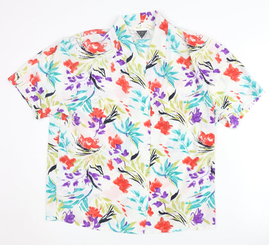 Jacques Vert Women's Multicoloured Floral Blouse Size 12