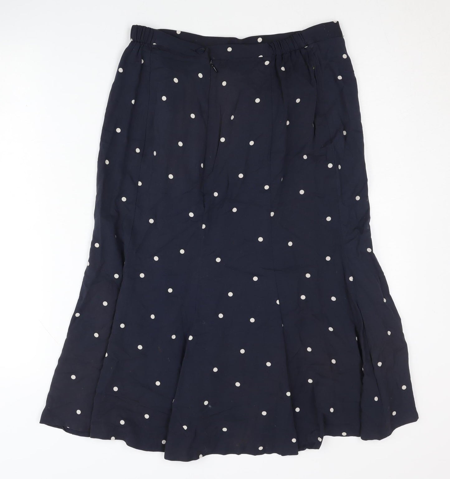 Cotswold Collections Women's Blue Midi Polka Dot Skirt Size 12