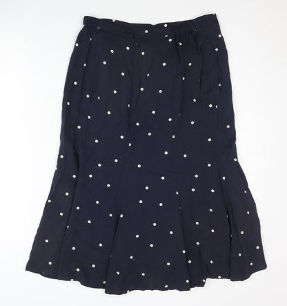 Cotswold Collections Women's Blue Midi Polka Dot Skirt Size 12