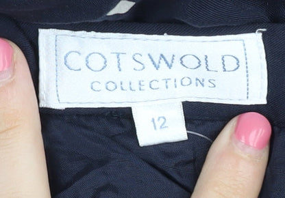 Cotswold Collections Women's Blue Midi Polka Dot Skirt Size 12