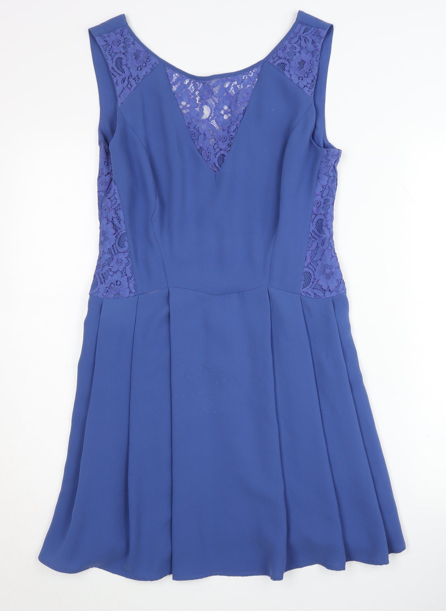 Oasis Women's Blue A-Line Lace Dress Size 12