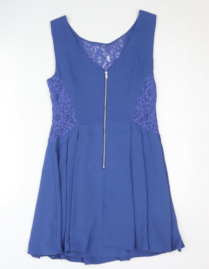 Oasis Women's Blue A-Line Lace Dress Size 12