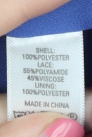 Oasis Women's Blue A-Line Lace Dress Size 12