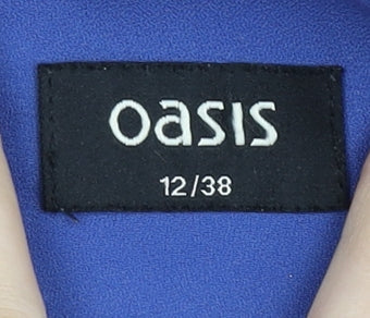 Oasis Women's Blue A-Line Lace Dress Size 12