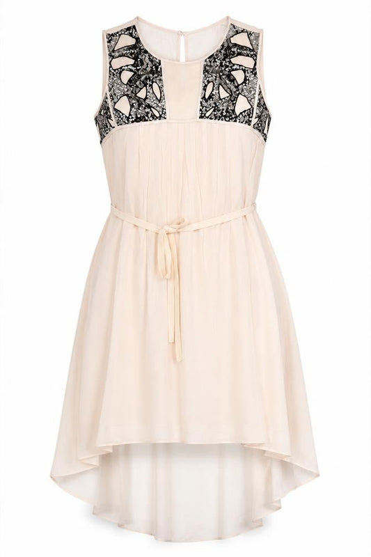 Spotlight by Warehouse Women’s Beige A-Line Dress, Size 12