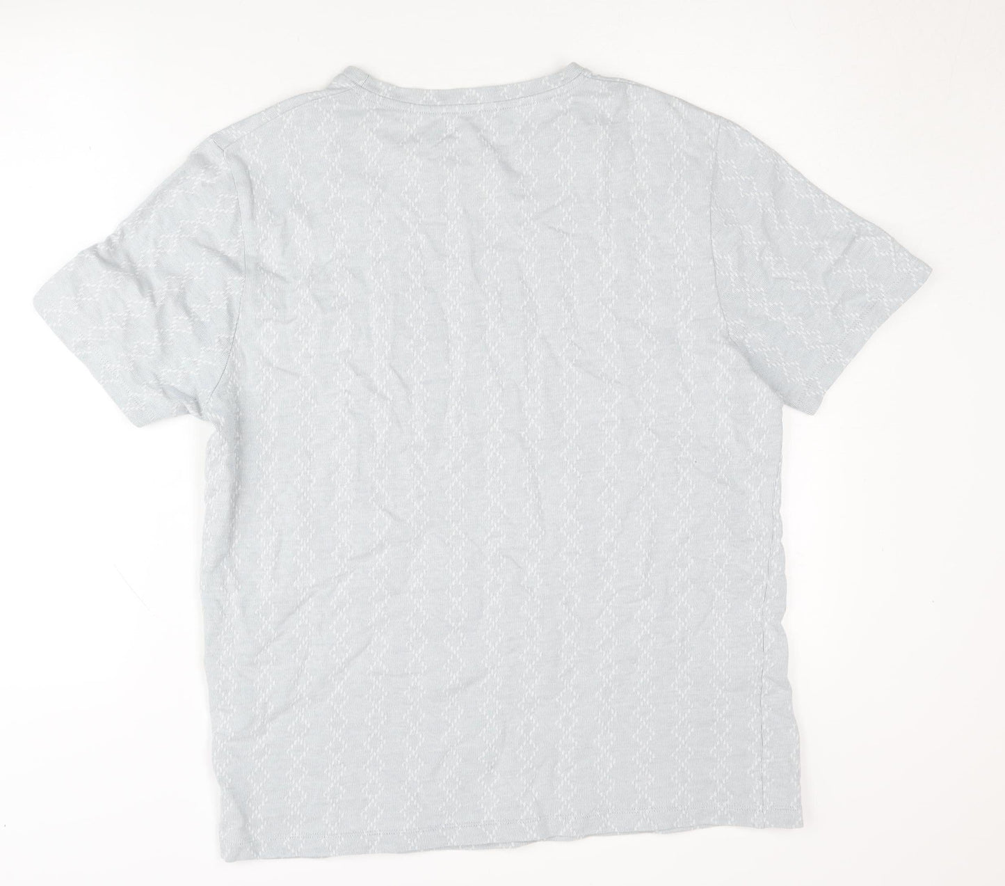 Reiss Men's Blue Graphic Print Cotton T-Shirt, L