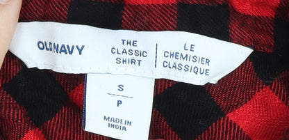 Womens UK Size S Old Navy Red  Button-Up