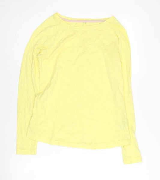 Boden Women's Long Sleeve Yellow Cotton Top, Size 6