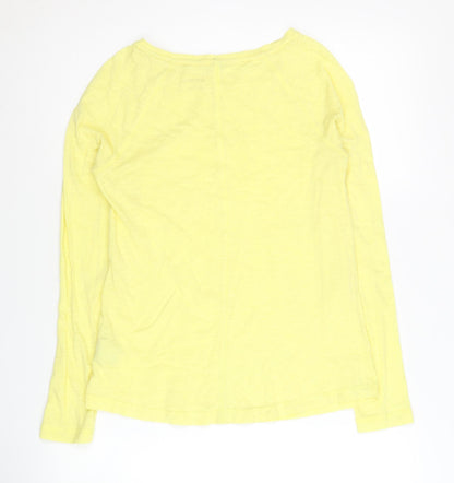 Boden Women's Long Sleeve Yellow Cotton Top, Size 6
