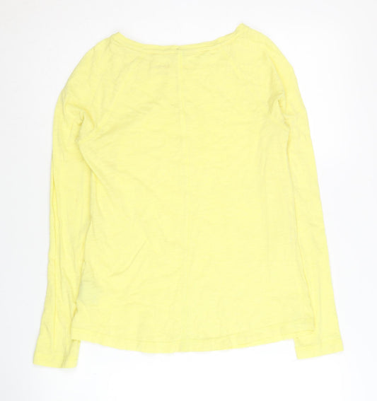 Boden Women's Long Sleeve Yellow Cotton Top, Size 6