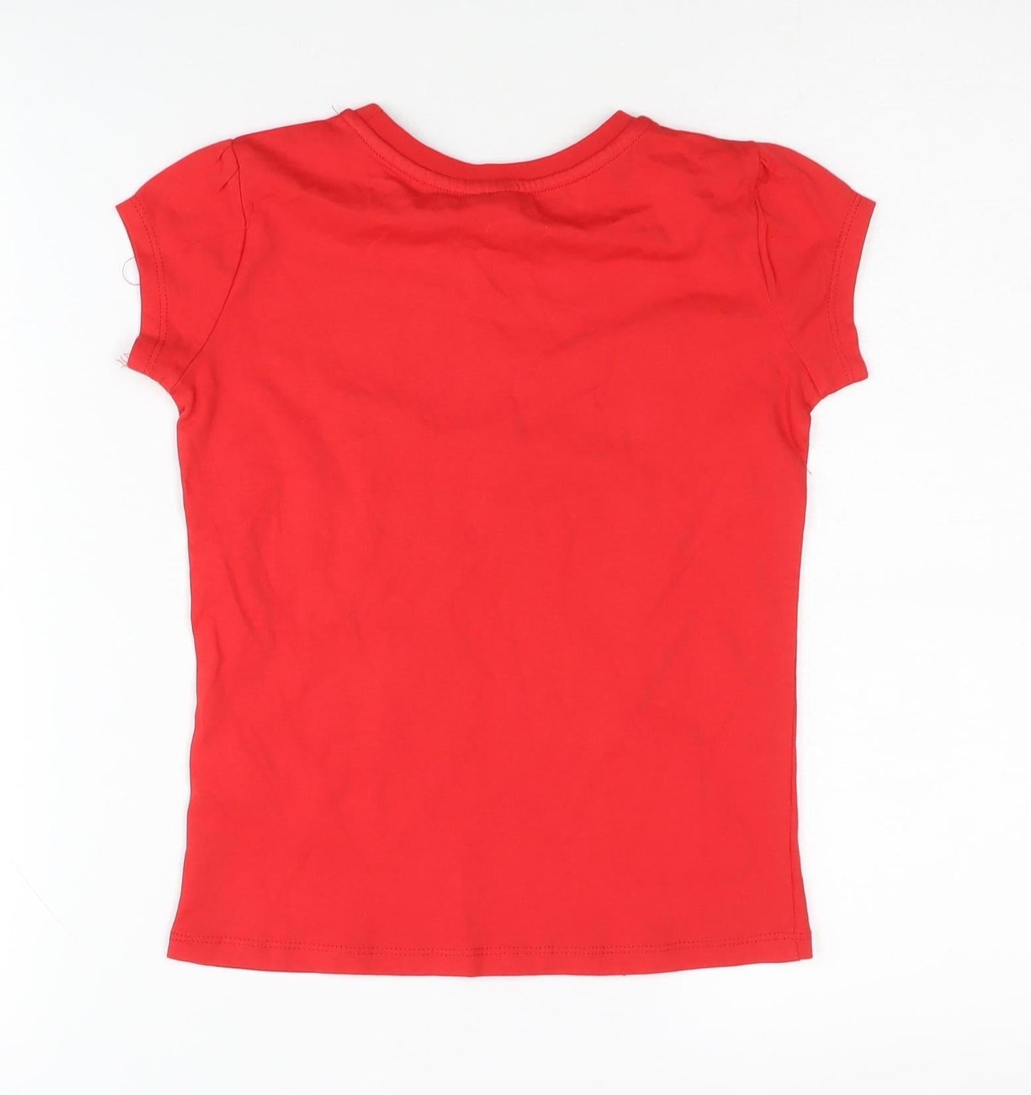 LFC Girls Red T-Shirt, 7-8 Years, Cotton, Football Graphic