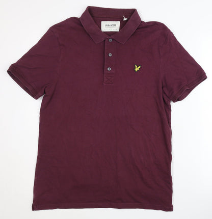 Lyle & Scott Men's Red Polo Shirt Size L Short Sleeve