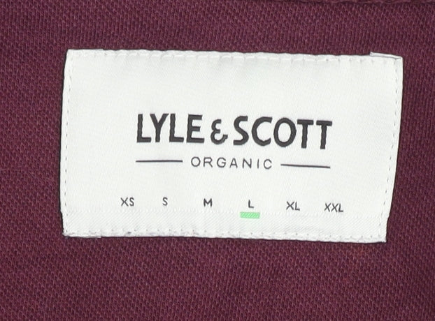 Lyle & Scott Men's Red Polo Shirt Size L Short Sleeve