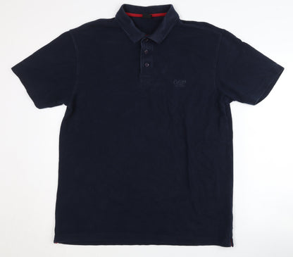 Cotton Traders Men's Blue Polo Shirt, L, Casual Wear