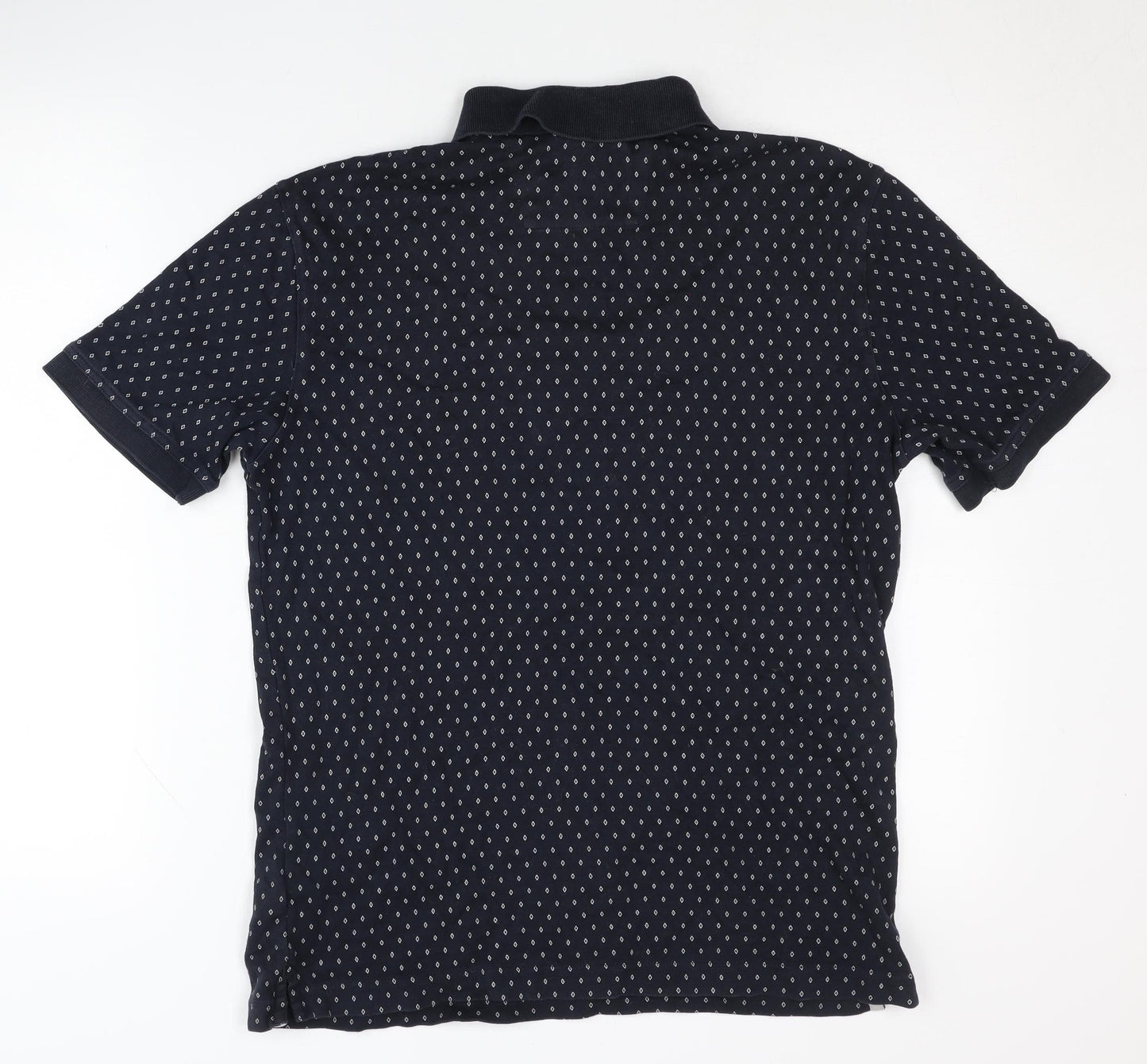Paul Costelloe Men's Black Geometric Polo S