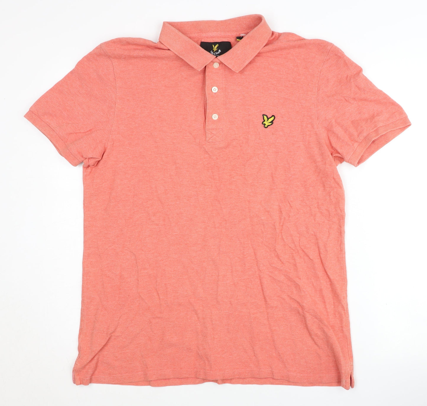 Lyle & Scott Men's Pink Polo Shirt in L, Short Sleeve