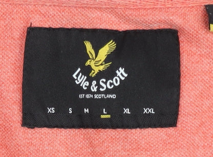 Lyle & Scott Men's Pink Polo Shirt in L, Short Sleeve