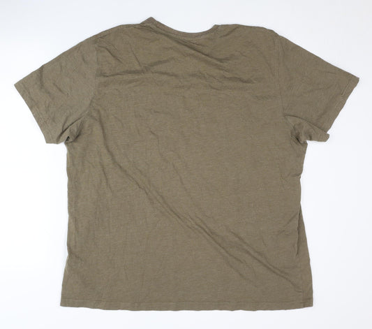 Mountain Warehouse Men's Brown 2XL T-Shirt, Graphic Print