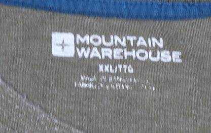 Mountain Warehouse Men's Brown 2XL T-Shirt, Graphic Print