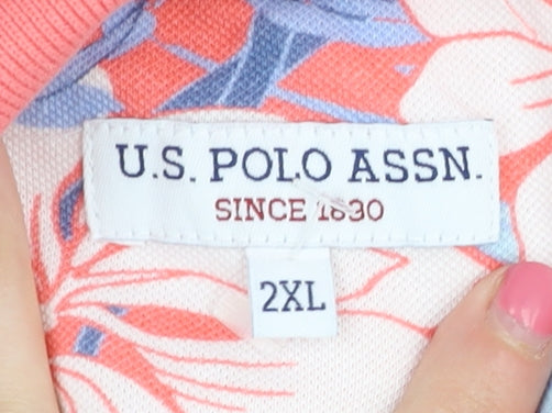 Womens UK Size 2XL U.S. Polo Assn. Pink  Polo
