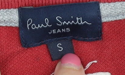 Paul Smith Red Men's Polo Shirt, Small, Collared Casual