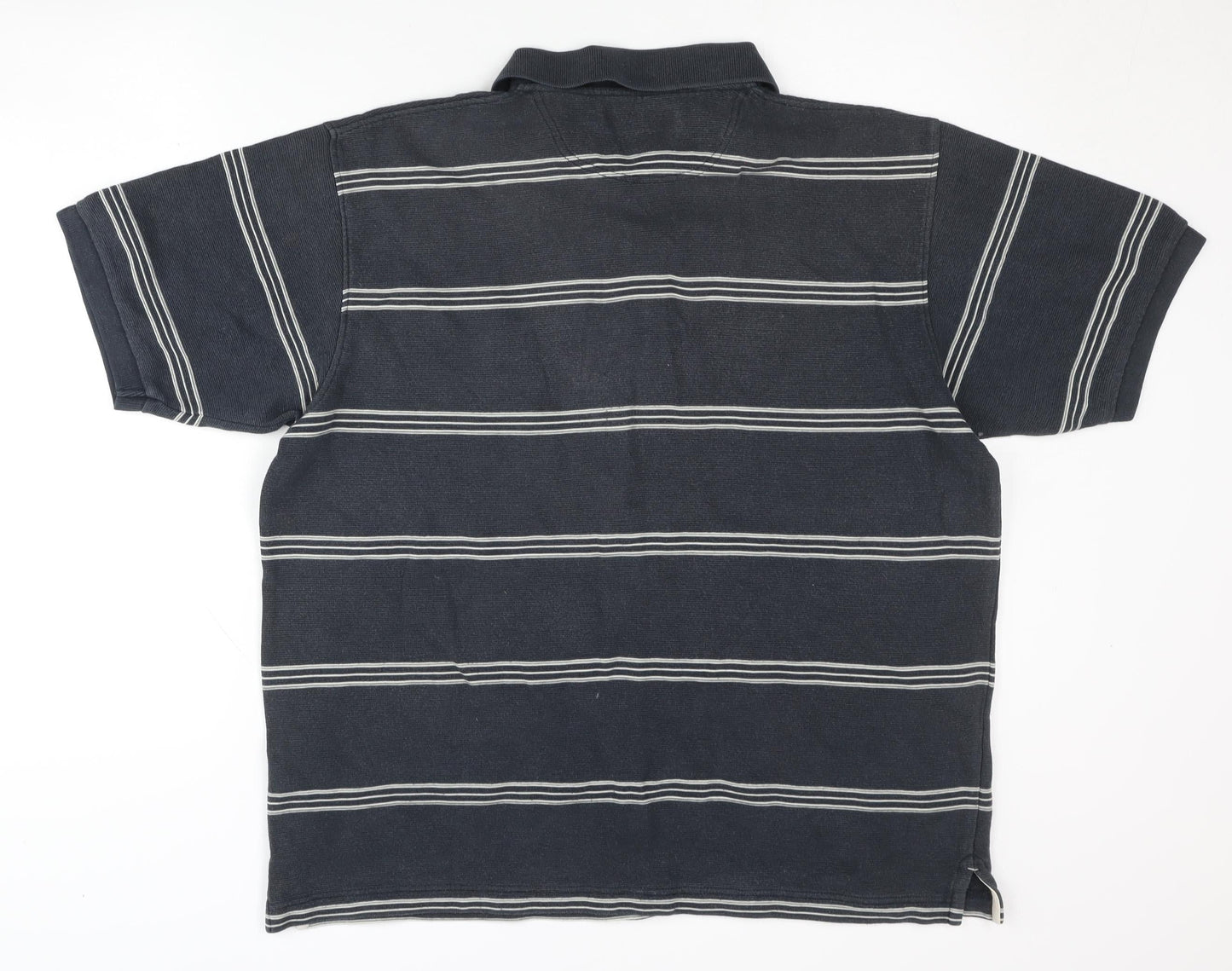 Maine New England Men's Blue L Polo Striped Shirt