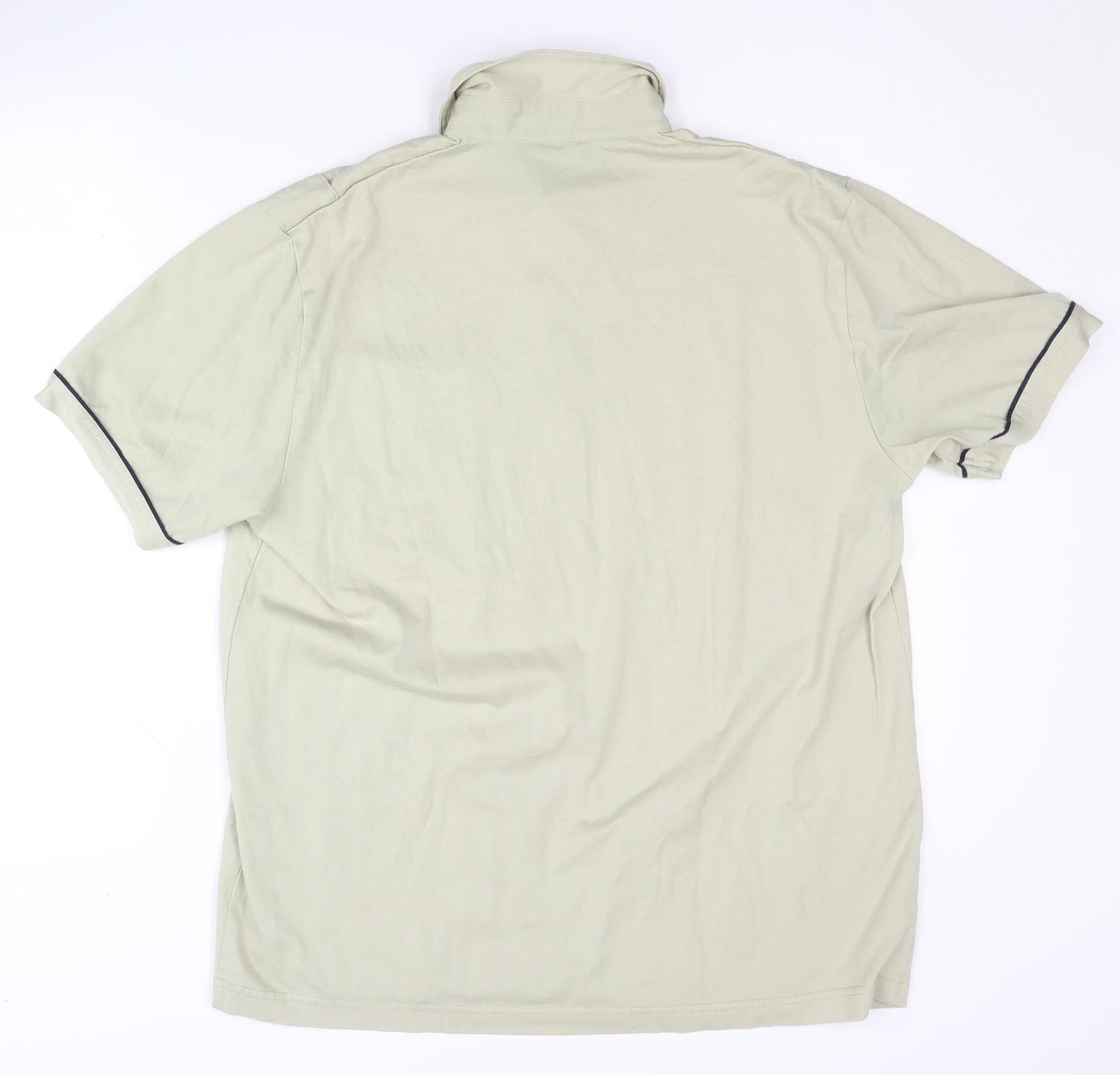 Gabicci Men's Beige Polo Shirt L Cotton Blend