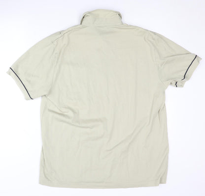 Gabicci Men's Beige Polo Shirt L Cotton Blend