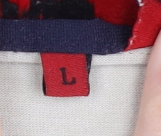 Gabicci Men's Beige Polo Shirt L Cotton Blend