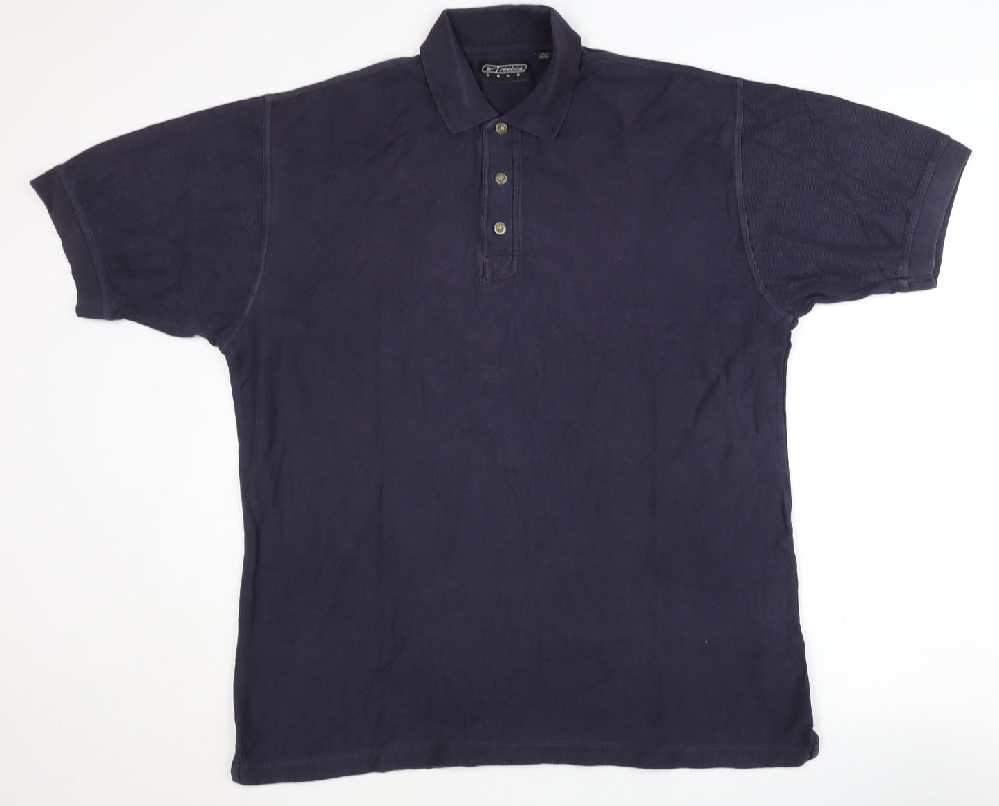 Reebok Mens Blue Polo Shirt Size M Golf Casual