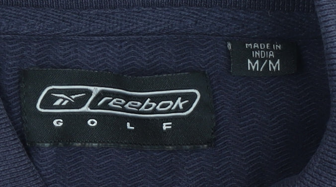 Reebok Mens Blue Polo Shirt Size M Golf Casual