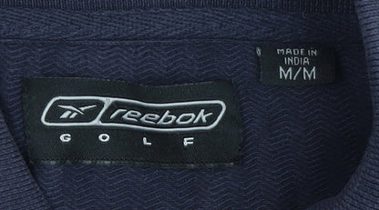 Reebok Mens Blue Polo Shirt Size M Golf Casual