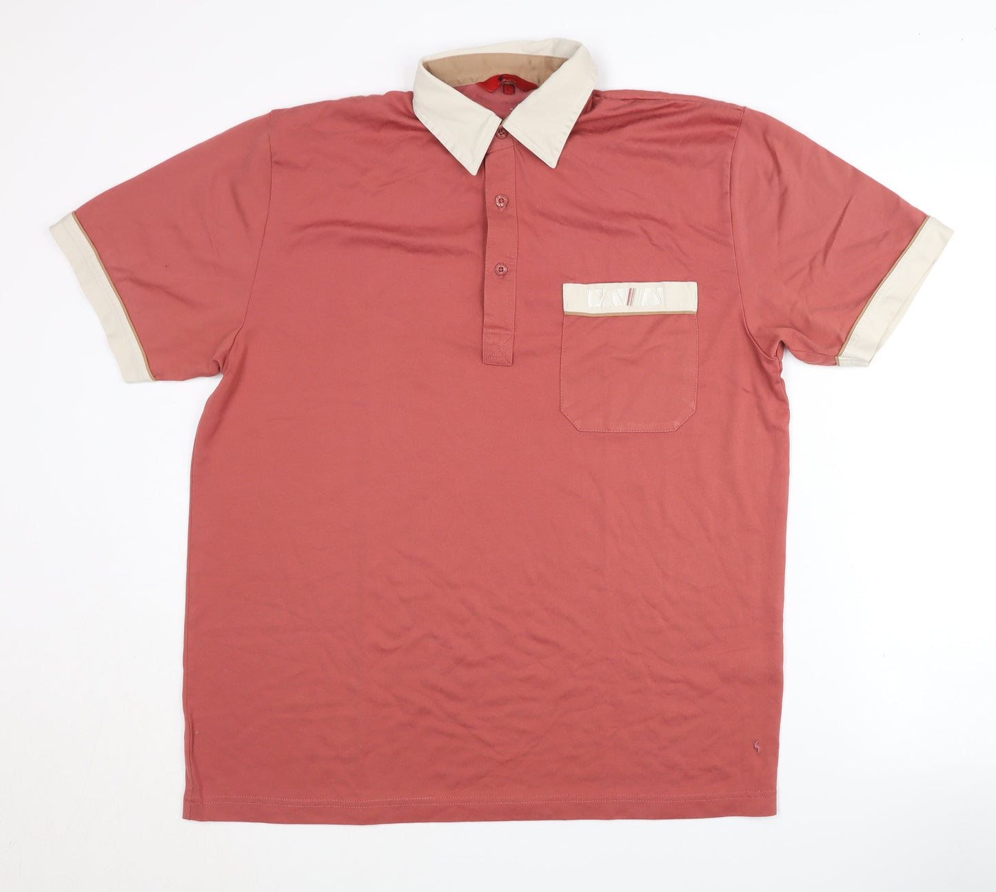Gabicci Men's Red Polo Shirt L Retro Style