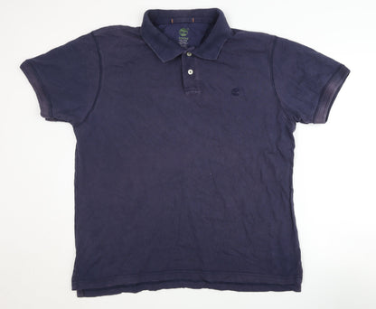 Timberland Men's Blue Polo Shirt 2XL Short Sleeve