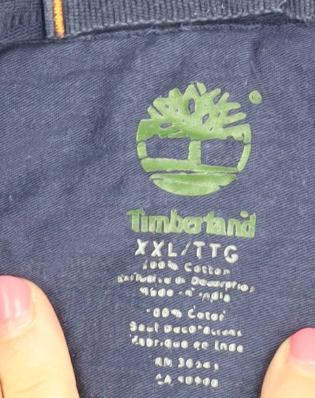 Timberland Men's Blue Polo Shirt 2XL Short Sleeve