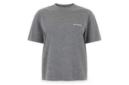 Unisex Adults UK Size 20 COLLUSION Grey Basic T-Shirt