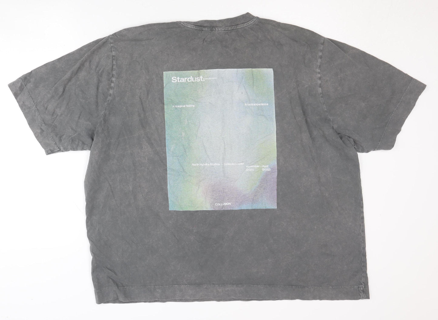 Unisex Adults UK Size 20 COLLUSION Grey Basic T-Shirt
