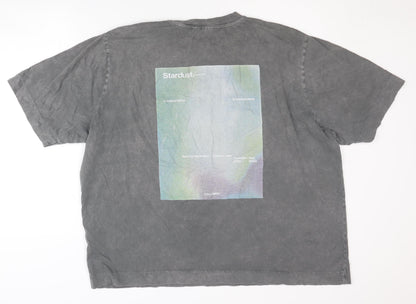 Unisex Adults UK Size 20 COLLUSION Grey Basic T-Shirt