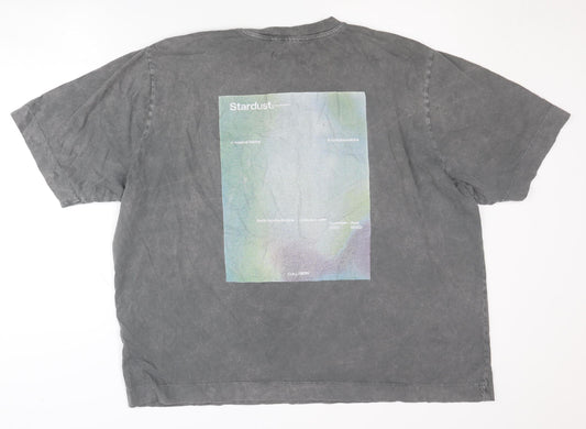 Unisex Adults UK Size 20 COLLUSION Grey Basic T-Shirt