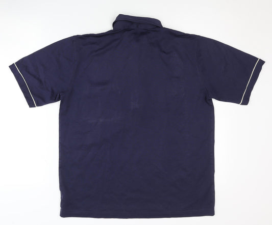 Gabicci Men's Blue L Polo Shirt with Embroidery