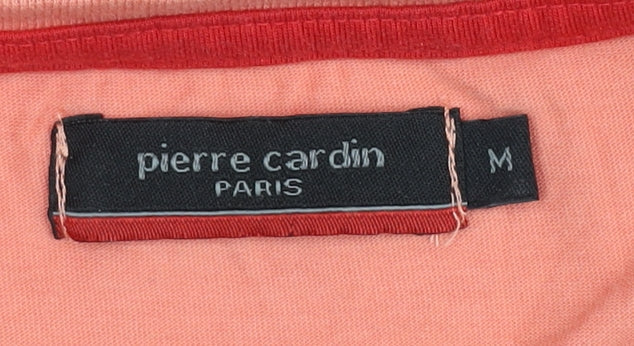 Pierre Cardin Men's Orange Cotton T-Shirt - M, Graphic