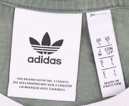 Adidas Men's Green S Cotton T-Shirt Logo Design