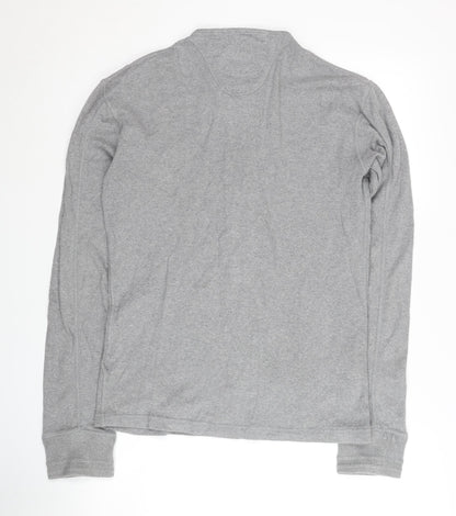 Superdry Men's Grey Henley Sweatshirt M