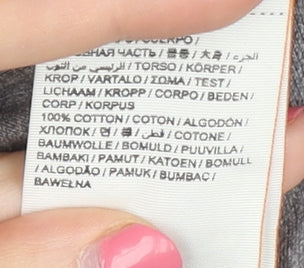 Superdry Men's Grey Henley Sweatshirt M