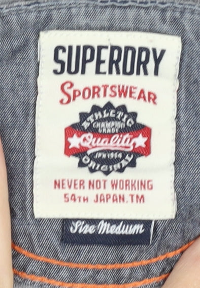 Superdry Men's Grey Henley Sweatshirt M
